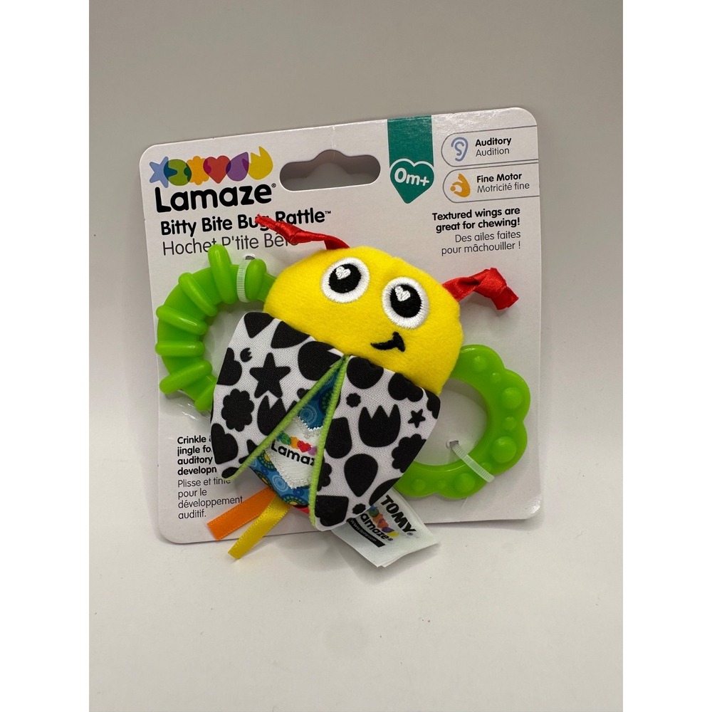 NEW Lamaze Bitty Bite Bug Rattle Infant Sensory Chew Toy Ages 0+ Ladybug